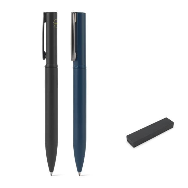 RODRIGUES. Esferográfica elegante em metal 60% reciclado com escrita em azul - 51977