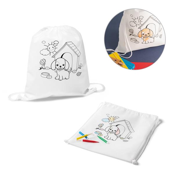 BALOO. Sacola tipo mochila para colorir em non-woven (80 g/m²) - 52619