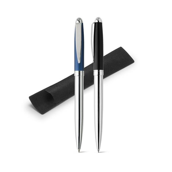 PLATA. Esferográfica em metal e escrita em azul - 91008