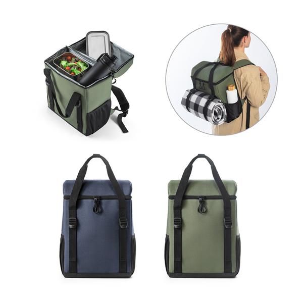 ROMA L. Cooler. Mochila térmica almofadada em 600D ripstop em poliéster reciclado com interior forrado em PEVA 16 L - 92