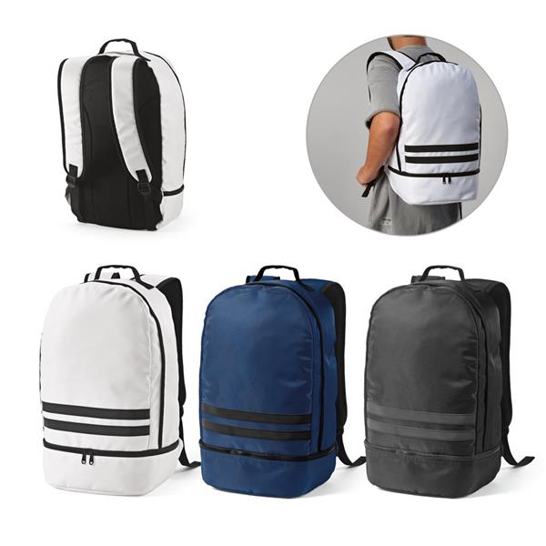 MANCHESTER. Mochila em poliéster reciclado 290T e sarja com compartimento para sapatos 25 L - 92334
