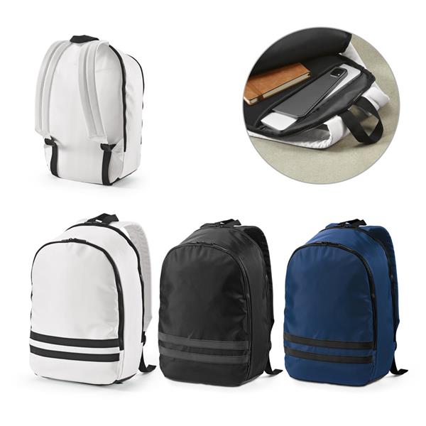 MANCHESTER NOTE. Mochila em poliéster reciclado 290T 3 sarja com compartimento para notebook 15" 18 L - 92335