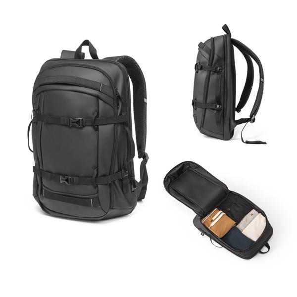 KAMPALA. Mochila para notebook em 900D poliéster reciclado de alta densidade com revestimento resistente à agua 17""3" 2
