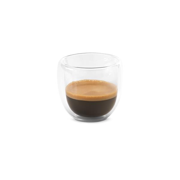 EXPRESSO. Conjunto de café em vidro borossilicato com 2 copos com parede dupla isolada a ar 75 mL - 93873